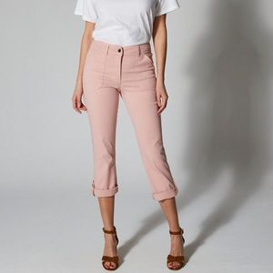 Blancheporte 3/4 džíny na ohrnutí růžová pudrová 46 obraz