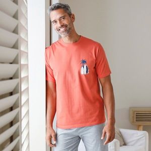 Blancheporte Pyžamové tričko s krátkými rukávy, motiv "surf" oranžová 137/146 (4XL) obraz