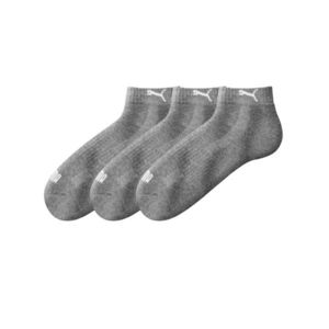 Blancheporte Sada 3 párů 3/4 nízkých ponožek šedý melír 39/42 obraz