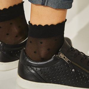 Blancheporte Sada 2 párů ponožek s výšivkou černá obraz