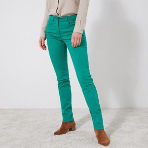 Blancheporte Úzké jednobarevné dlouhé kalhoty zelená 52 obraz