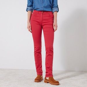Blancheporte Úzké jednobarevné dlouhé kalhoty červená 52 obraz