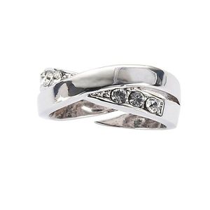 Blancheporte Stříbrný prsten s křišťály stříbřitá uni obraz