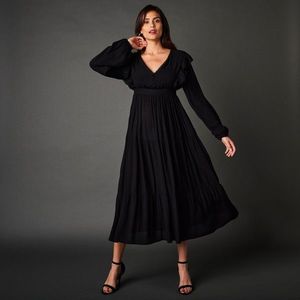 Blancheporte Dlouhé šaty s výstřihem do "V" černá 52 obraz