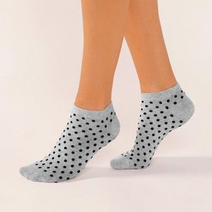 Blancheporte Sada 5 párů kotníkových ponožek s puntíky šedá/černá 39/42 obraz
