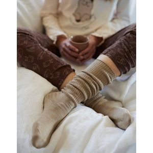 Blancheporte Sada 2 párů vysokých ponožek ze žebrovaného úpletu hnědošedá/režná 39/42 obraz