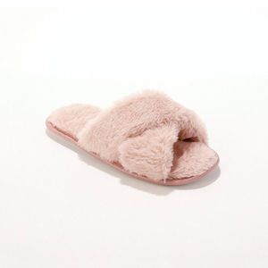 Blancheporte Hebké pantofle v kožešinovém designu růžová 38 obraz