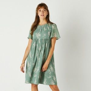 Blancheporte Rozšířené šaty s dvoubarevným potiskem zelená/režná 58 obraz