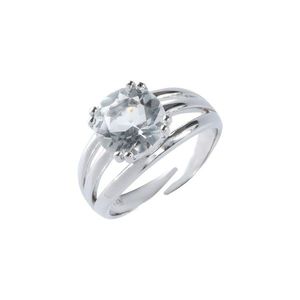 Blancheporte Stříbrný nastavitelný prsten s křišťálem stříbrná uni obraz