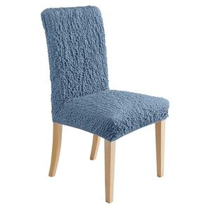 Blancheporte Extra pružný potah na židli, jednobarevný nebeská modrá sedák+opěradlo obraz