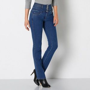 Blancheporte Rovné džíny s vysokým pasem modrá 44 obraz