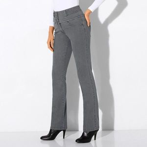 Blancheporte Rovné džíny s vysokým pasem šedá 42 obraz