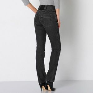 Blancheporte Rovné džíny s vysokým pasem černá 44 obraz
