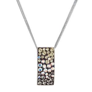 Evolution Group Stříbrný náhrdelník se Swarovski krystaly mix barev měsíční obdélník 32074.3 moonlight obraz