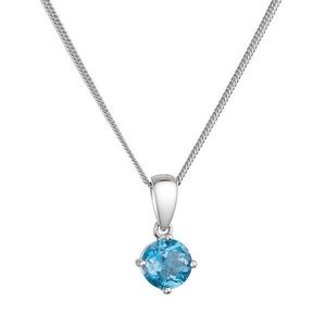 Evolution Group Stříbrný náhrdelník s pravým kamenem modrý 12079.3 london topaz obraz