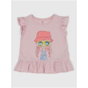 Růžové holčičí tričko s potiskem GAP obraz