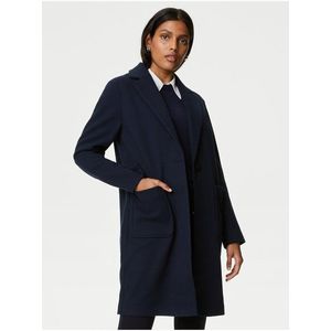 Tmavě modrý dámský kabát Marks & Spencer obraz