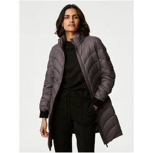 Šedý dámský prošívaný péřový kabát Stormwear™ Marks & Spencer obraz