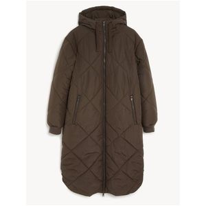 Hnědý dámský prošívaný kabát s technologií Thermowarmth™ Marks & Spencer obraz