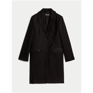 Černý dámský kabát Marks & Spencer obraz