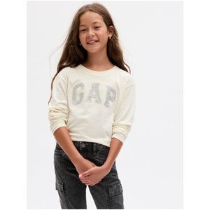 Krémové holčičí tričko s logem GAP obraz
