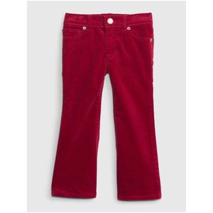 Červené holčičí sametové flared fit džíny GAP obraz