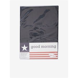 140 x 200 cm - Černé elastické žerzejové prostěradlo Good Morning obraz