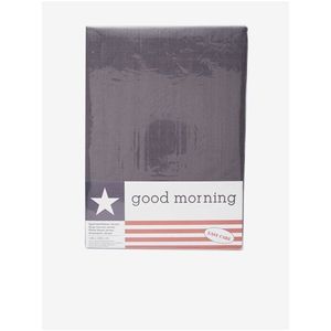 140 x 200 cm - Tmavě šedé elastické žerzejové prostěradlo Good Morning obraz