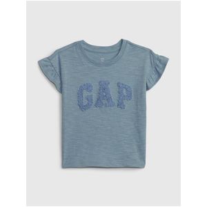 Světle modré holčičí tričko s volánky GAP obraz