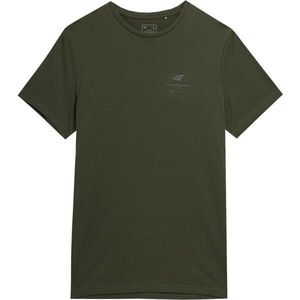 4F T-SHIRT Pánské triko, khaki, velikost obraz