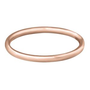 Troli Pozlacený minimalistický prsten z oceli Rose Gold 54 mm obraz