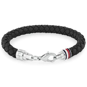 Tommy Hilfiger Elegantní pánský náramek z černé kůže 2790545 obraz