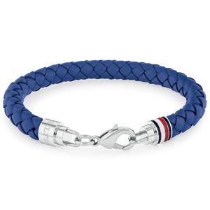 Tommy Hilfiger Elegantní pánský náramek z modré kůže 2790548 obraz