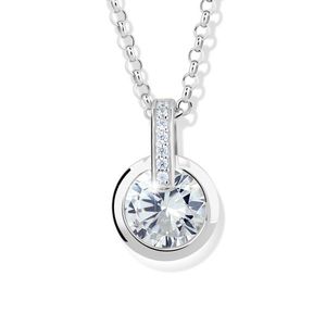 Modesi Okouzlující stříbrný náhrdelník se zirkony M41063 (řetízek, přívěsek) obraz
