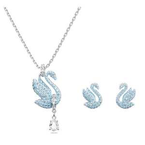 Swarovski Půvabná sada šperků s krystaly Iconic Swan 5660597 (náušnice, náhrdelník) obraz