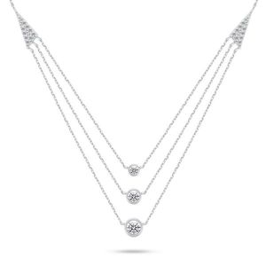Brilio Silver Půvabný stříbrný náhrdelník se zirkony NCL147W obraz