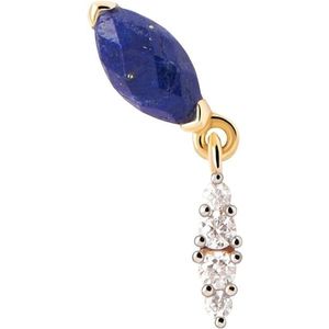 PDPAOLA Pozlacená single náušnice Lapis Lazuli Vanila PG01-065-U obraz