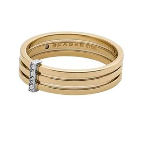 Skagen Elegantní pozlacený prsten Kariana SKJ1672998 50 mm obraz