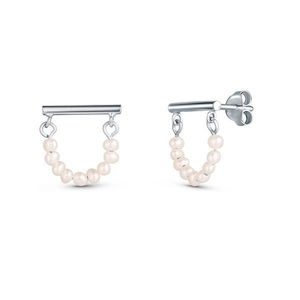 JwL Luxury Pearls Minimalistické stříbrné náušnice s pravými perlami JL0830 obraz