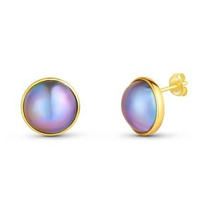 JwL Luxury Pearls Luxusní pozlacené náušnice z pravých perel Mabe JL0831 obraz