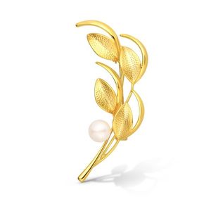 JwL Luxury Pearls Slušivá pozlacená brož 2v1 s pravou perlou JL0843 obraz