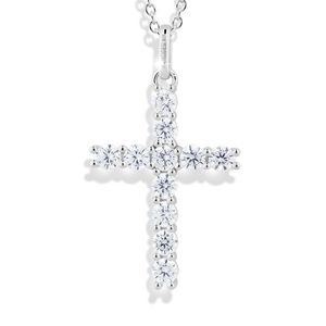 Modesi Blyštivý stříbrný náhrdelník Křížek M00441 (řetízek, přívěsek) obraz