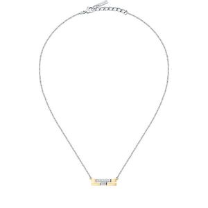 Trussardi Ocelový bicolor náhrdelník se zirkony T-Logo TJAXC06 obraz