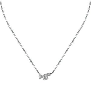 Trussardi Třpytivý ocelový náhrdelník se zirkony T-Logo TJAXC11 obraz