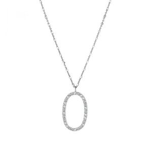 Rosato Stříbrný náhrdelník s přívěskem O Cubica RZCU15 (řetízek, přívěsek) obraz