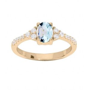 Troli Krásný pozlacený prsten s topazem a zirkony PO/SRC0203TZ 50 mm obraz