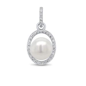 Brilio Silver Elegantní stříbrný přívěsek se zirkony a perlou PT02 obraz