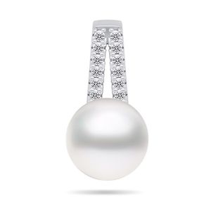 Brilio Silver Moderní stříbrný přívěsek s pravou perlou a zirkony PT102W obraz