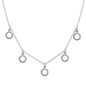 Brilio Silver Nadčasový stříbrný náhrdelník se zirkony NCL19W obraz