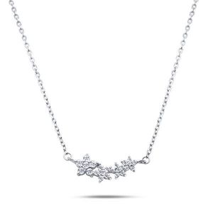 Brilio Silver Něžný stříbrný náhrdelník s květinkami NCL02W obraz